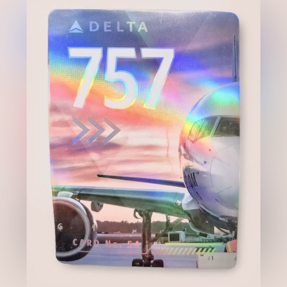 Delta Airlines Collectible Trading Card (pilot card) Boeing 757-300 New